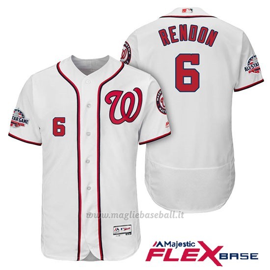 Maglia Baseball Uomo Washington Nationals Anthony Rendon Bianco 2018 All Star 1ªFlex Base